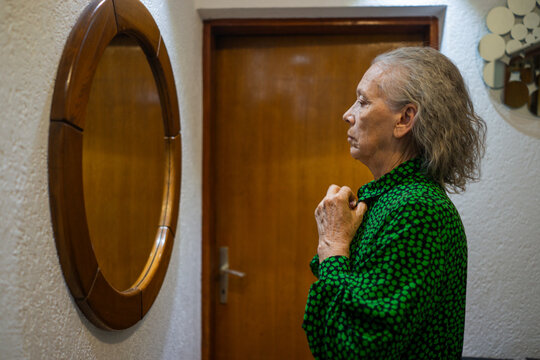 67 Year Old Woman Getting Ready