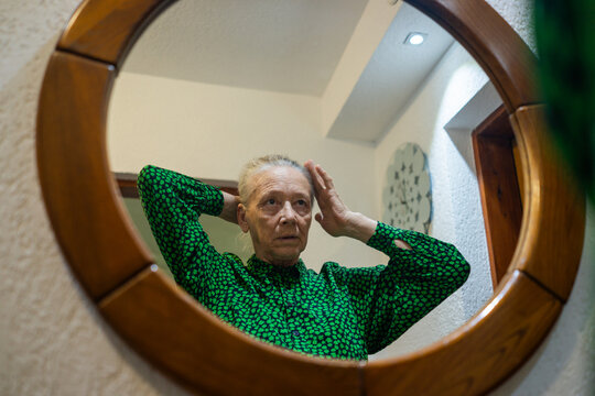 67 Year Old Woman Getting Ready