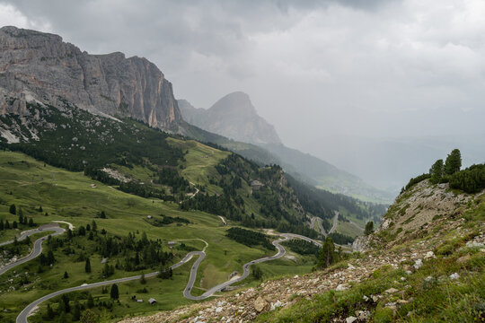 Paso Gardena on the Italian Dolomites