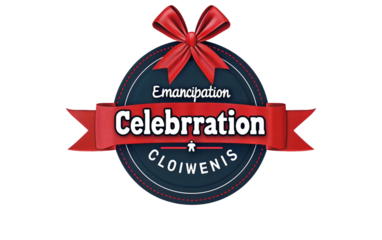 Juneteenth Badge A Symbol of Emancipation Celebrations Isolated on Transparent Background PNG.