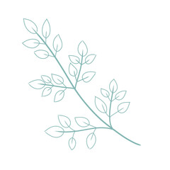 Simple hand drawn leaf linert