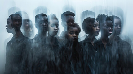 mental health awareness concept, group of people with mental tension and anxiety, Self care, love, acceptance concept.Mental health issue, feeling of frustrated, anxiety.	
