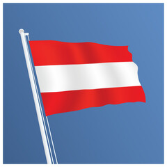 Austria Waving Flag Design and Austria Flag Design