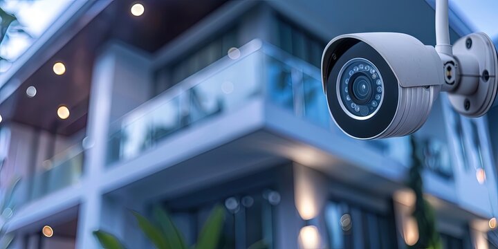 Home security camera outside home