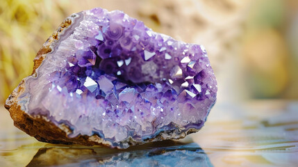 Amethyst Stone, Purple Crystal for jewelry mining texture.
