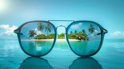 Keuken spatwand met foto Sunglasses, Summer, Isolated. © © Raymond Orton