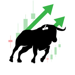 bullish market exchange concept. vector illustration