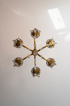 Old chandelier from below
