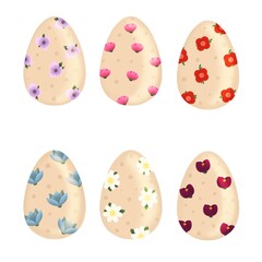 set of eggs Easter egg happy icon symbol postcard