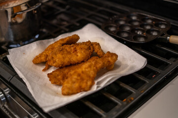 Breaded Chicken on Stove Top