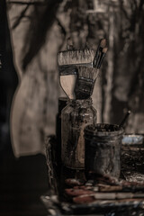 Dark Arts Artist Paint Brushes Moody Dark Dramatic