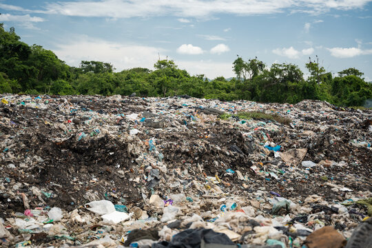 plastic on a landfill