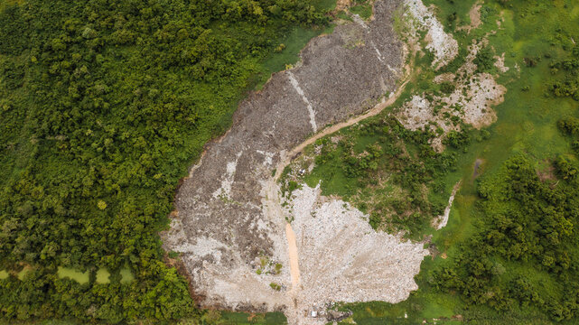 massive landfill in rainforest
