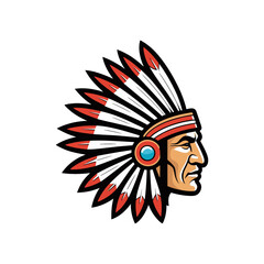native american logo with good quality and design