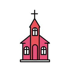 Church with Steeple | Line Art