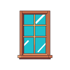 window withh wood frame with good quality and design