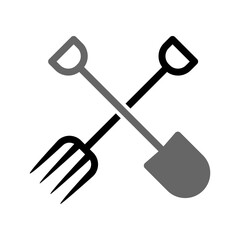 Shovel and fork garden PNG