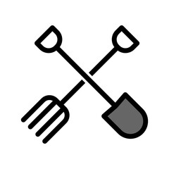 Shovel and fork garden PNG