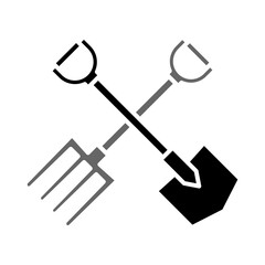 Shovel and fork garden PNG
