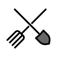 Shovel and fork garden PNG