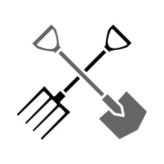 Shovel and fork garden PNG