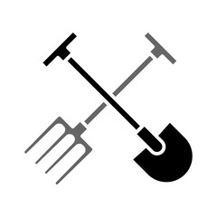 Shovel and fork garden PNG
