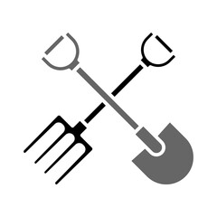 Shovel and fork garden PNG