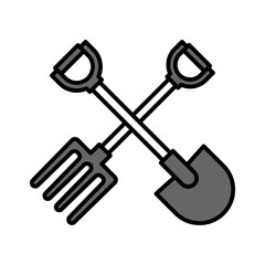 Shovel and fork garden PNG
