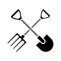 Shovel and fork garden PNG