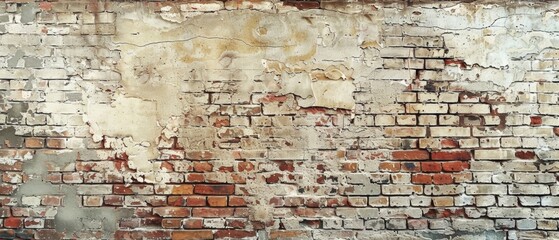 Textured old brick wall with varying patterns and colors