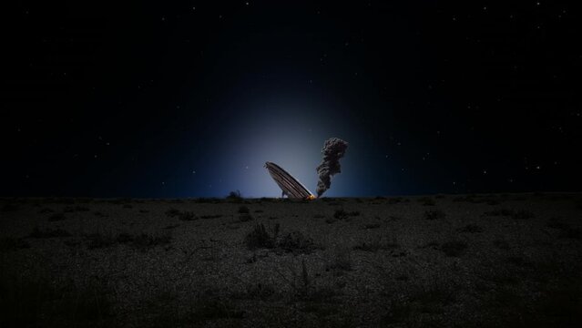 Crashed UFO in the desert