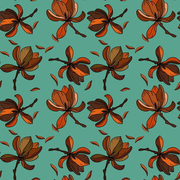 Magnolia flower pattern