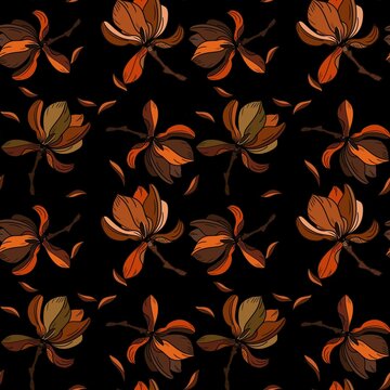 Magnolia flower pattern