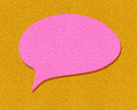 Retro glitter dialogue bubble copyspace illustration