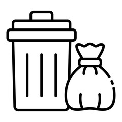 Trash Bag garbage icon