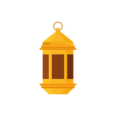 Islamic Lantern - Flat Design - Editable Vector : Suitable for Islamic Theme and Other Graphic Related Assets.