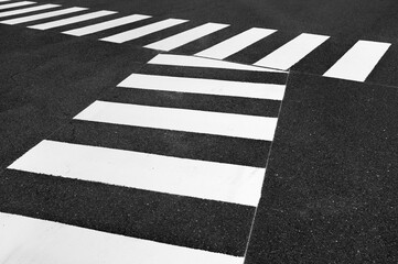 Intersecting Zebra Crosswalk