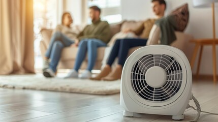 Capturing the Essence of Home with a Portable Heater and a Content Family on the Couch