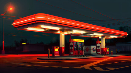 gas station graphic