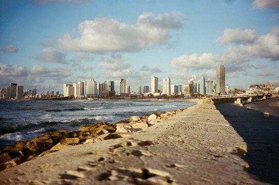 Tel Aviv Embankment At Sunset, Israel, Yaffo.