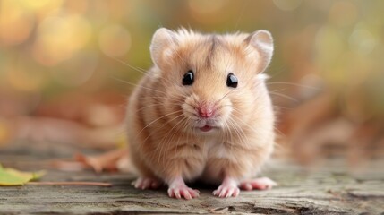 A Cute Hamster's Moment Captured on a Natural Background