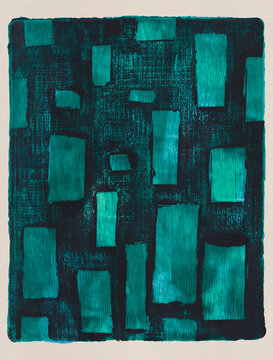 Acrylic print with rectangular detail 