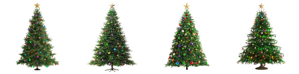 Fototapeta na wymiar Christmas Tree Isolated on Transparent Background..