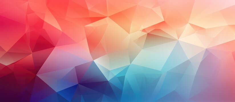 This image features a modern and colorful abstract background filled with various triangular shapes. The triangles are arranged in a captivating pattern