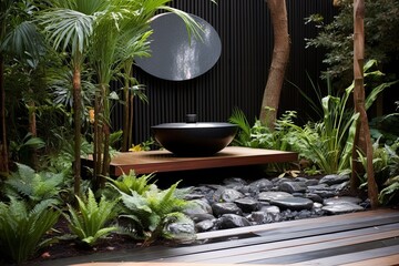 Zen Water Bowl, Sculptural Rocks, Shade Plants: Tranquil Inspirations from Calming Garden Water Features