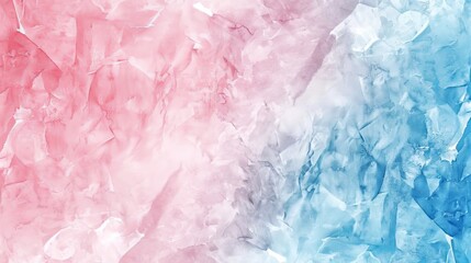 Abstract pastel pink and blue watercolor wash background with paper texture