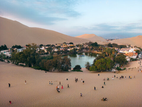 Huacachina Oasis Town in Ica Peru