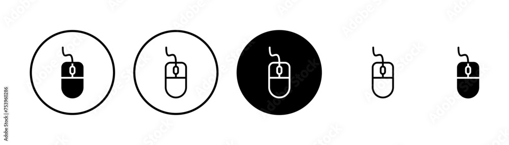 Aufkleber computer mouse icon vector isolated on white background. computer mouse vector icon
