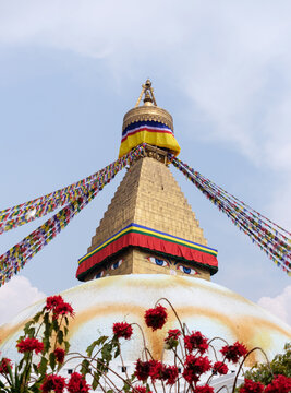 A view of the Boudha Stupa