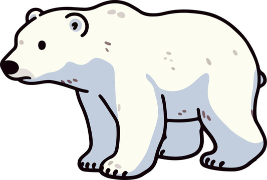 Polar bear illustration created by artificial intelligence.